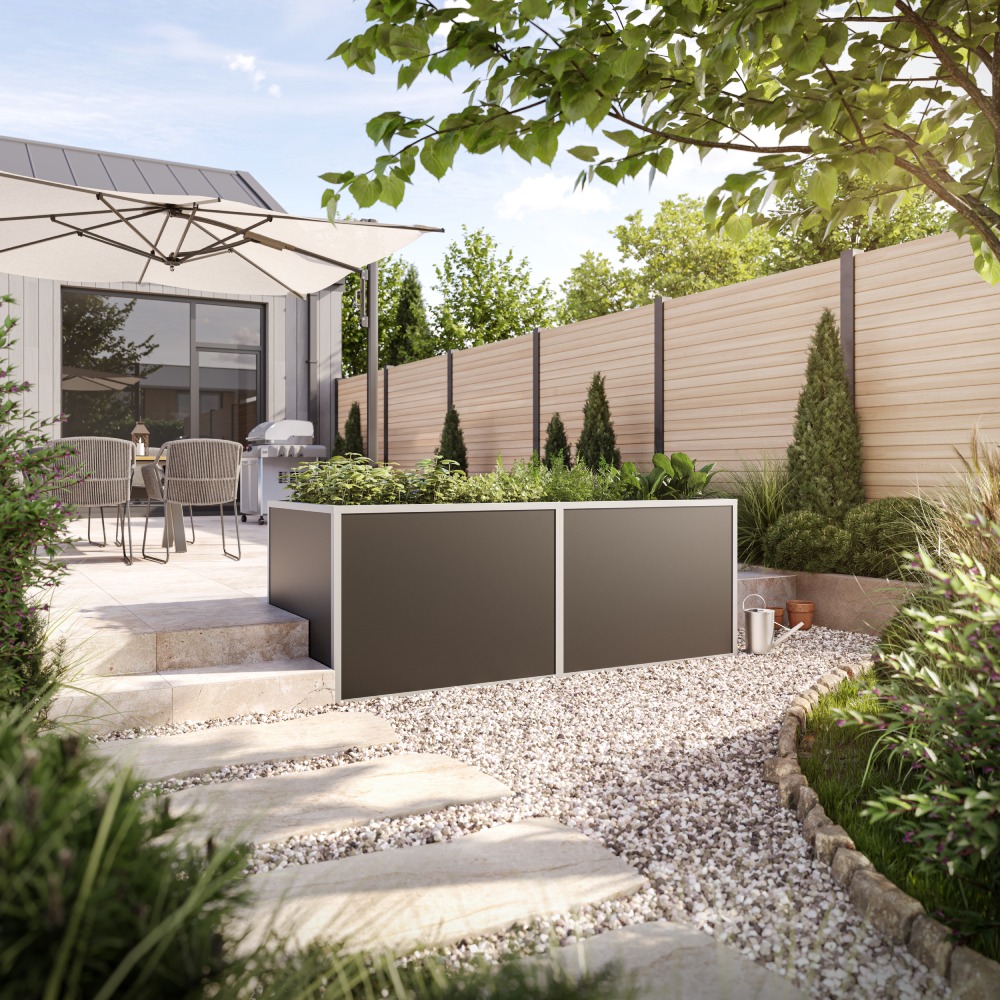 Aluminum raised bed 210, profile system "blank"