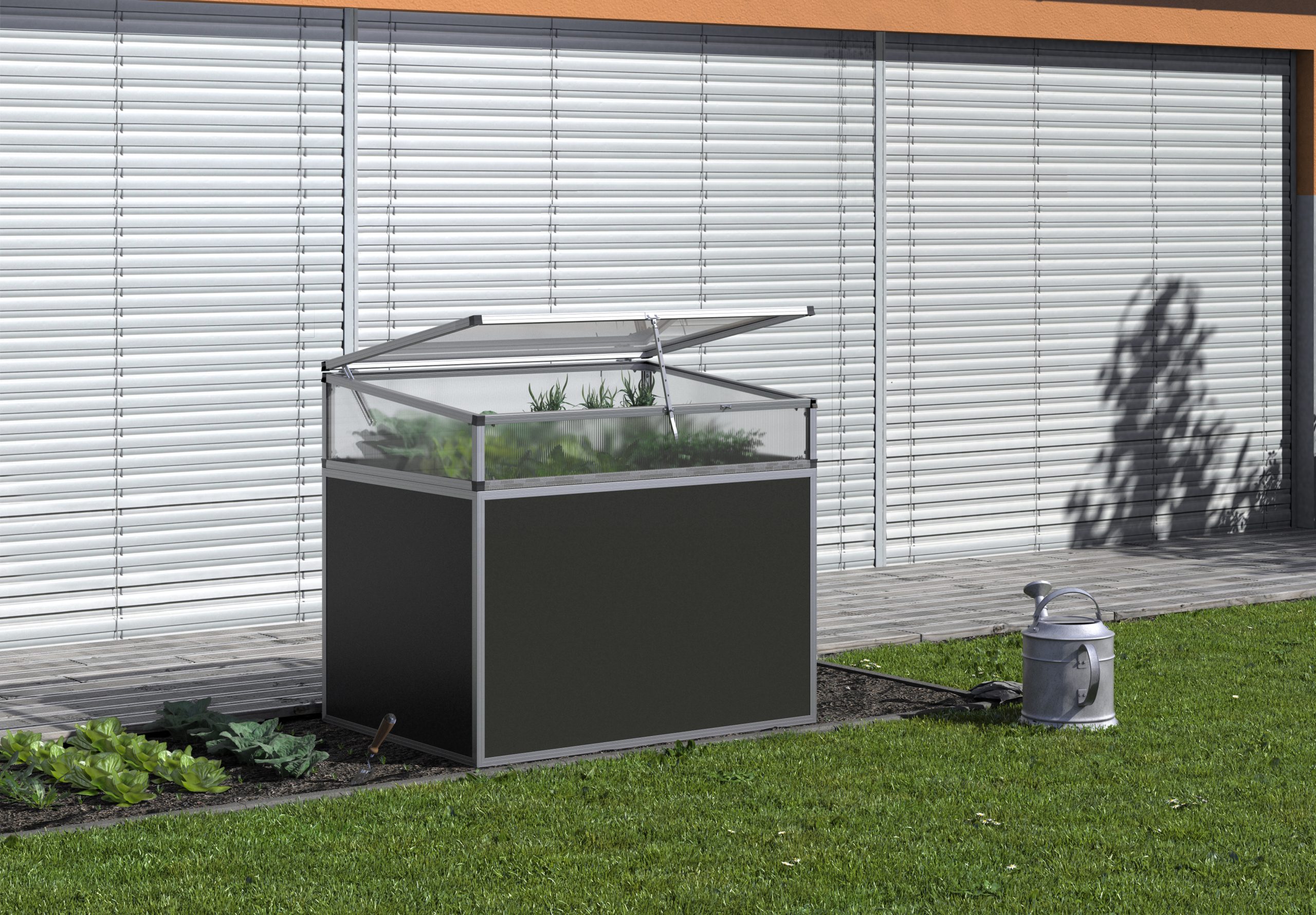 Cold frame attachment, suitable for raised bed 130, pressed blank