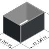 Aluminium verhoogd bed 130, profielsysteem "pressblank - Afbeelding 6