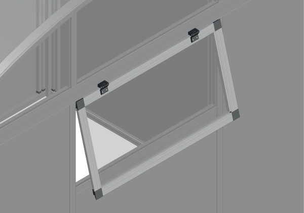 Rückwandfenster (mit Verglasung), für zum Geräteraum Elbe, silber – Bild 3